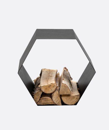 Monolite® Yaşam Çözümleri Odunluk, Dekoratif Odun Rafı, Odun Askısı, Şömine Odunluk